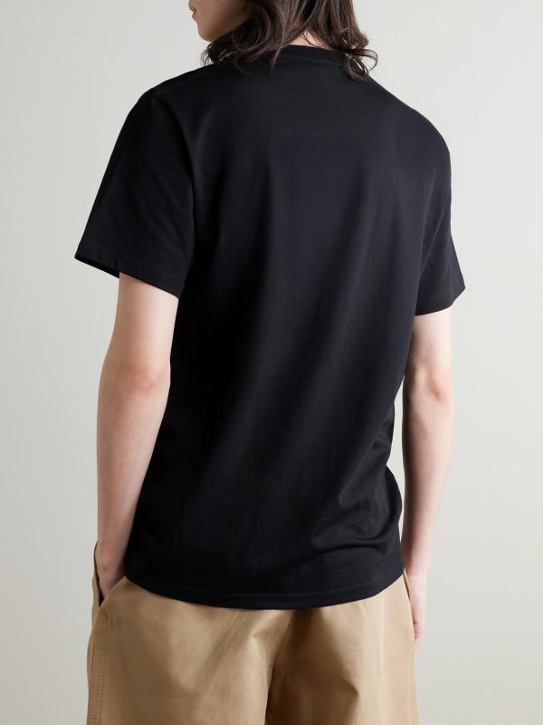Logo-Embroidered Cotton-Jersey T-Shirt - BK