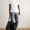 Slim-Fit Logo-Embroidered Cotton-Jersey T-Shirt - OU