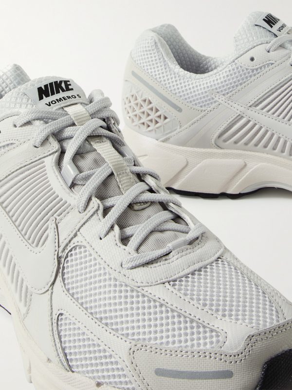 Zoom Vomero 5 Rubber-Trimmed Mesh and Leather Sneakers - CU