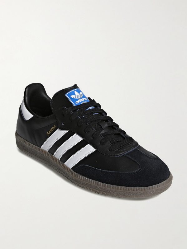 Samba OG Suede-Trimmed Leather Sneakers - FR