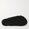 David Cross-Grain Leather and Suede Sandals - E1
