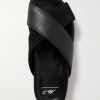 David Cross-Grain Leather and Suede Sandals - E2