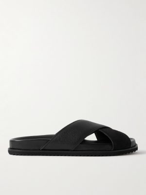 David Cross-Grain Leather and Suede Sandals David Cross-Grain Leather and Suede Sandals