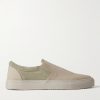 Larry Canvas and Suede Slip-On Sneakers