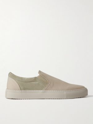 Larry Canvas and Suede Slip-On Sneakers Larry Canvas and Suede Slip-On Sneakers