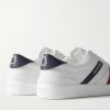 Monaco M Striped Leather Sneakers - BK