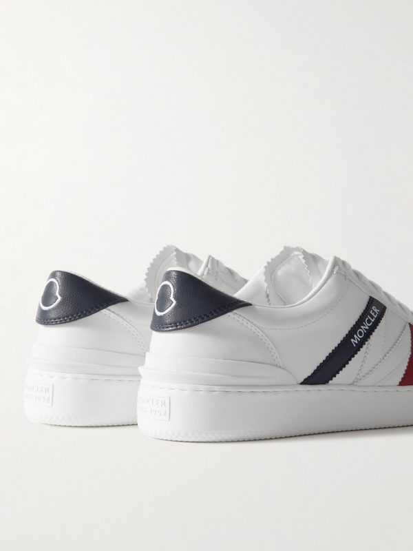 Monaco M Striped Leather Sneakers - BK