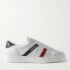 Monaco M Striped Leather Sneakers