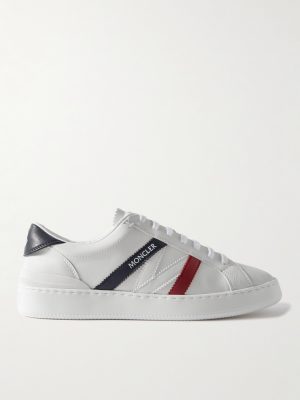 Monaco M Striped Leather Sneakers Monaco M Striped Leather Sneakers