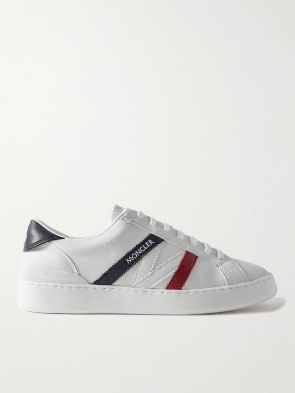 Monaco M Striped Leather Sneakers