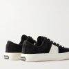 Cambridge Leather-Trimmed Suede Sneakers - BK Cambridge Leather-Trimmed Suede Sneakers - BK