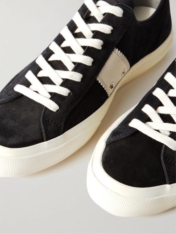 Cambridge Leather-Trimmed Suede Sneakers - CU Cambridge Leather-Trimmed Suede Sneakers - CU