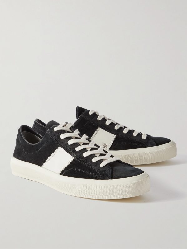 Cambridge Leather-Trimmed Suede Sneakers - FR Cambridge Leather-Trimmed Suede Sneakers - FR