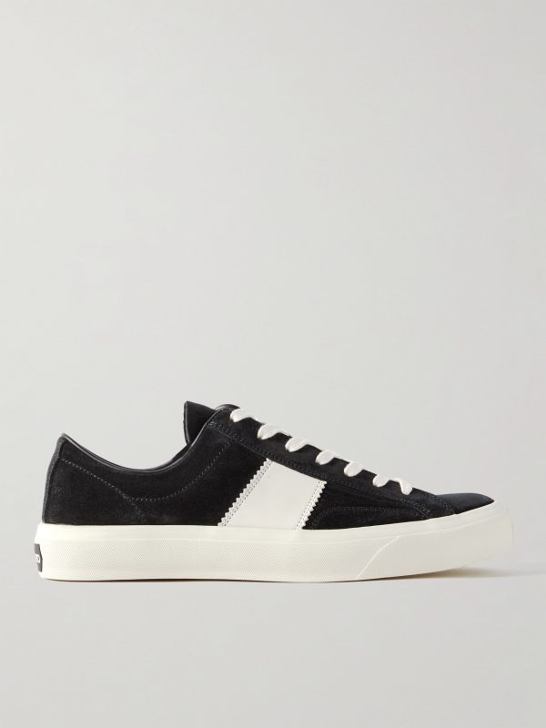 Cambridge Leather-Trimmed Suede Sneakers Cambridge Leather-Trimmed Suede Sneakers