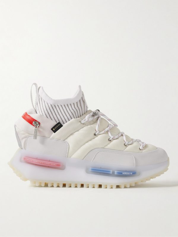 + adidas Originals NMD Runner Stretch Jersey-Trimmed Quilted GORE-TEX High-Top Sneakers