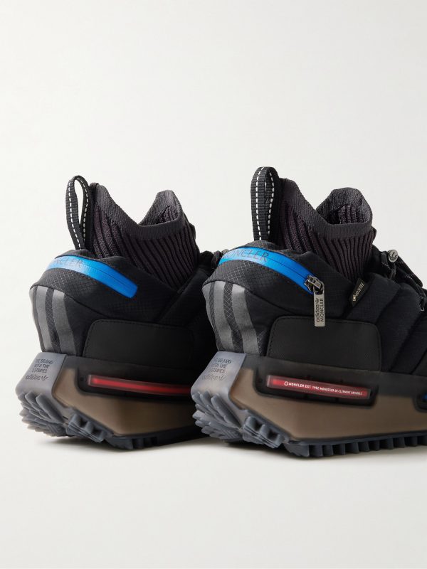 + adidas Originals NMD Runner Stretch Jersey-Trimmed Quilted GORE-TEX High-Top Sneakers - BK