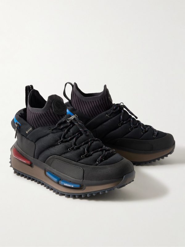 + adidas Originals NMD Runner Stretch Jersey-Trimmed Quilted GORE-TEX High-Top Sneakers - FR