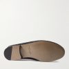 Padstow Collapsible-Heel Leather-Trimmed Raffia Loafers - E2