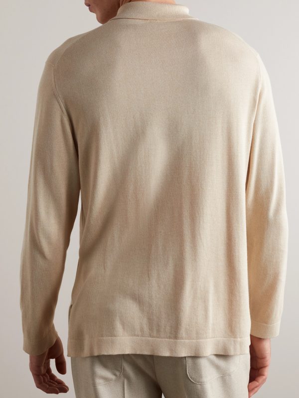 Slim-Fit Mouliné-Cotton Shirt - BK Slim-Fit Mouliné-Cotton Shirt - BK