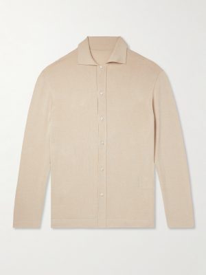 Slim-Fit Mouliné-Cotton Shirt