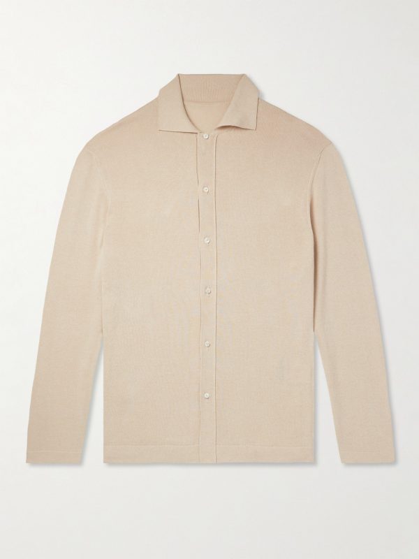 Slim-Fit Mouliné-Cotton Shirt Slim-Fit Mouliné-Cotton Shirt