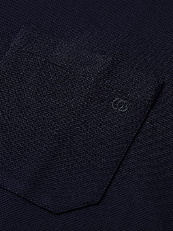 Logo-Embroidered Stretch-Cotton Piqué Polo Shirt - E1