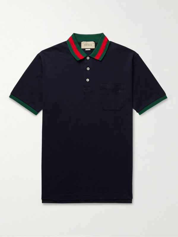Logo-Embroidered Stretch-Cotton Piqué Polo Shirt