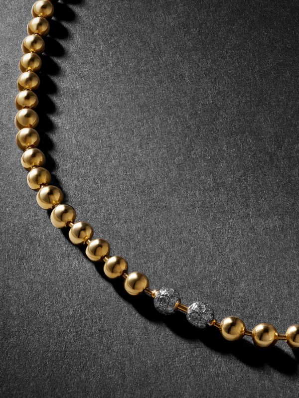 Umlaut 14-Karat Gold Diamond Necklace - CU