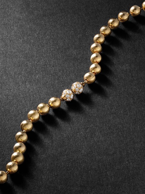 Umlaut 14-Karat Gold Diamond Bracelet - CU Umlaut 14-Karat Gold Diamond Bracelet - CU