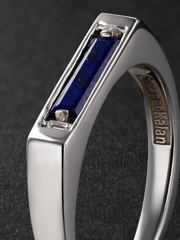 18-Karat White Gold, Lapis Lazuli and Diamond Ring - CU