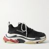 Triple S Mesh, Faux Suede and Faux Leather Sneakers
