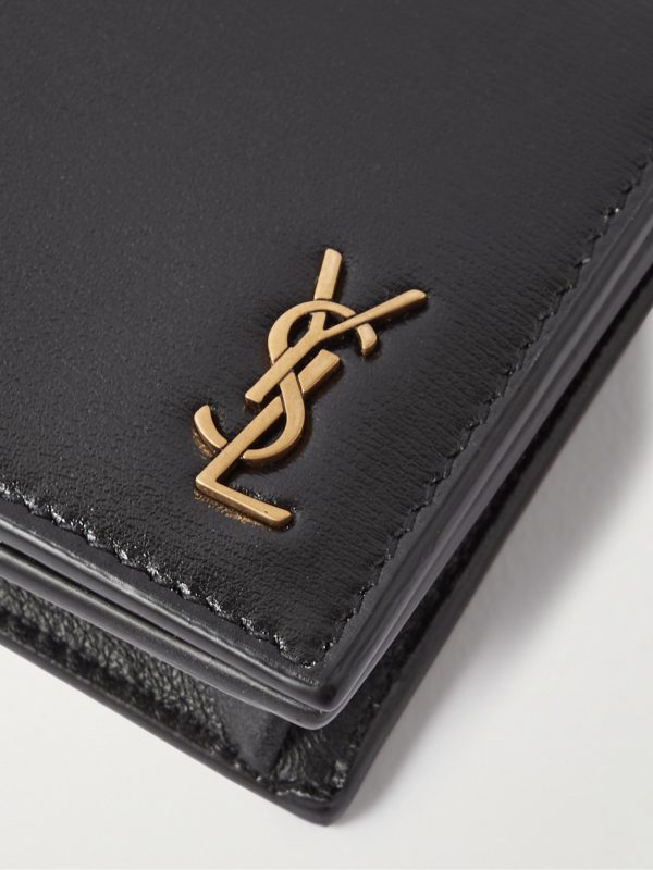 Logo-Appliquéd Leather Cardholder - CU Logo-Appliquéd Leather Cardholder - CU