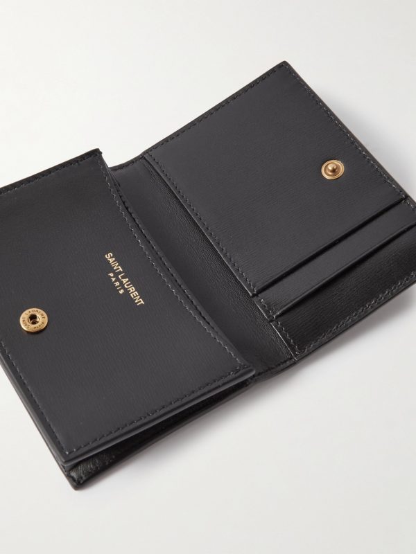 Logo-Appliquéd Leather Cardholder - E1 Logo-Appliquéd Leather Cardholder - E1