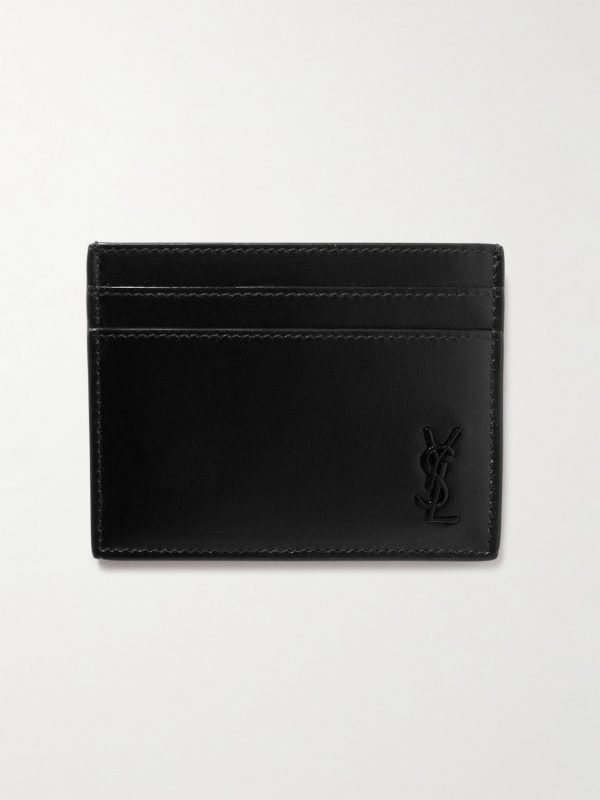 Cassandre Logo-Appliquéd Leather Cardholder Cassandre Logo-Appliquéd Leather Cardholder