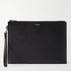 Pebble-Grain Leather Pouch