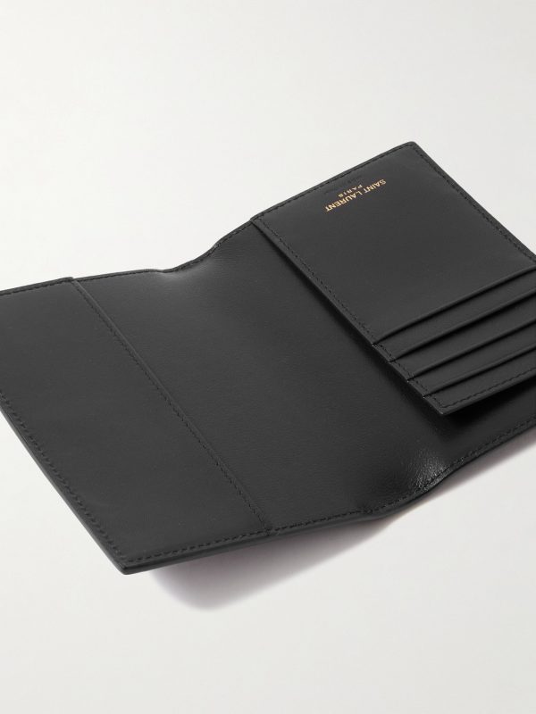 Cassandre Logo-Appliquéd Croc-Effect Leather Passport Cover - E1