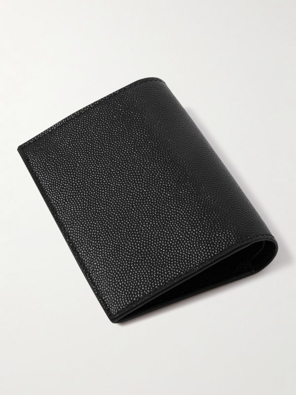 Logo-Debossed Full-Grain Leather Billfold Wallet - BK