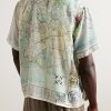 Camp-Collar Printed Silk Crepe de Chine Shirt - BK