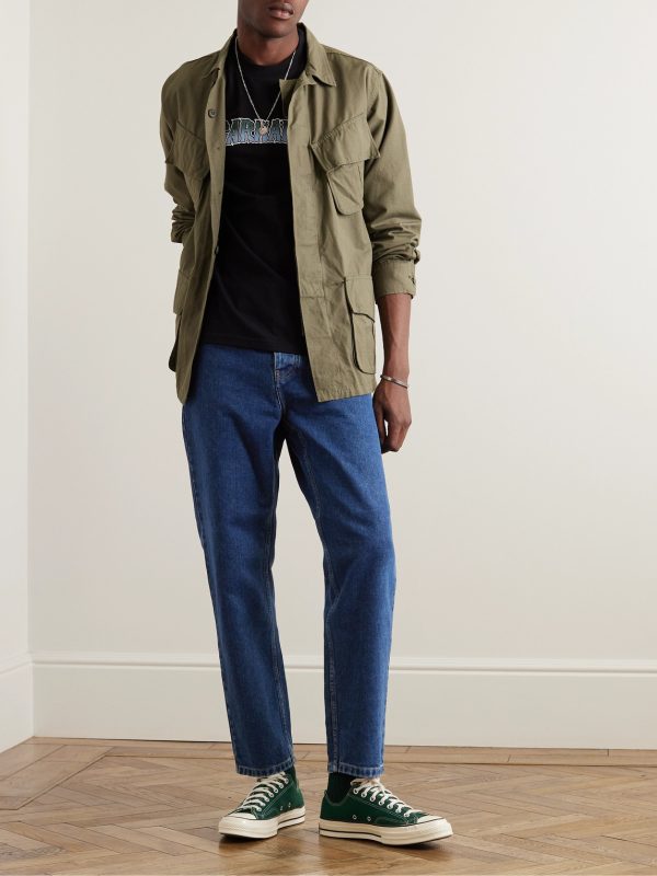Newel Tapered Logo-Appliquéd Jeans - OU Newel Tapered Logo-Appliquéd Jeans - OU