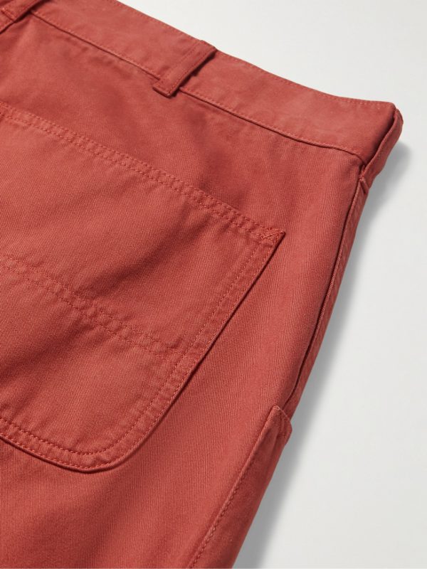 Garden Double-Knee Straight-Leg Organic Cotton-Twill Trousers - CU
