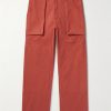 Garden Double-Knee Straight-Leg Organic Cotton-Twill Trousers
