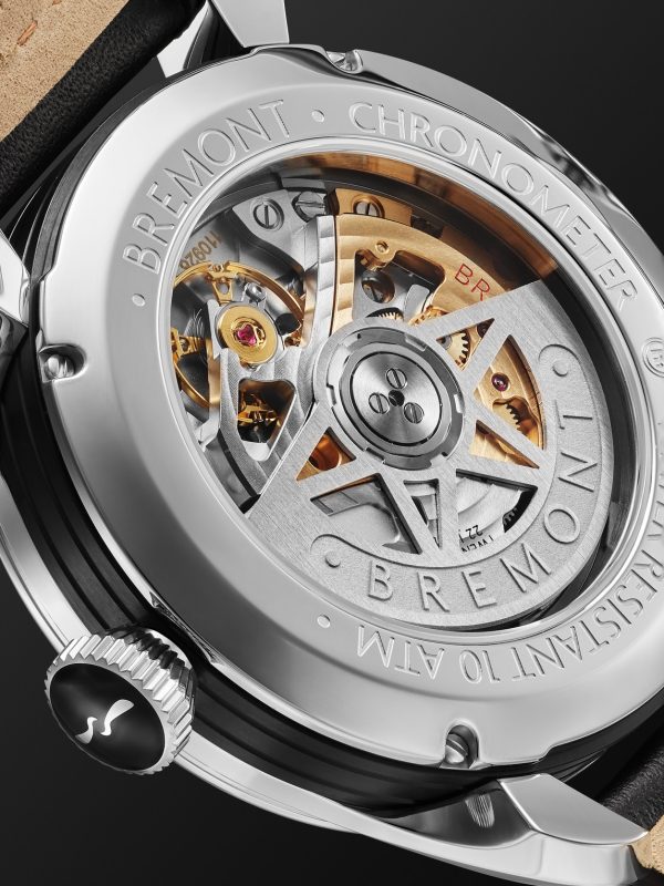 Fury Automatic 40mm Stainless Steel and Leather Watch, Ref. No. FURY-BK-SS-R-S - E1 Fury Automatic 40mm Stainless Steel and Leather Watch, Ref. No. FURY-BK-SS-R-S - E1