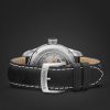 Fury Automatic 40mm Stainless Steel and Leather Watch, Ref. No. FURY-BK-SS-R-S - E2 Fury Automatic 40mm Stainless Steel and Leather Watch, Ref. No. FURY-BK-SS-R-S - E2