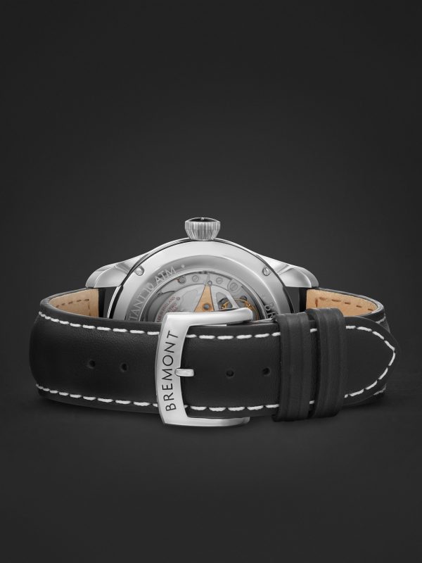 Fury Automatic 40mm Stainless Steel and Leather Watch, Ref. No. FURY-BK-SS-R-S - E2 Fury Automatic 40mm Stainless Steel and Leather Watch, Ref. No. FURY-BK-SS-R-S - E2