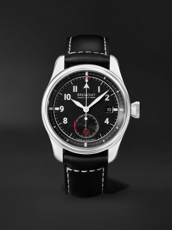 Fury Automatic 40mm Stainless Steel and Leather Watch, Ref. No. FURY-BK-SS-R-S Fury Automatic 40mm Stainless Steel and Leather Watch, Ref. No. FURY-BK-SS-R-S