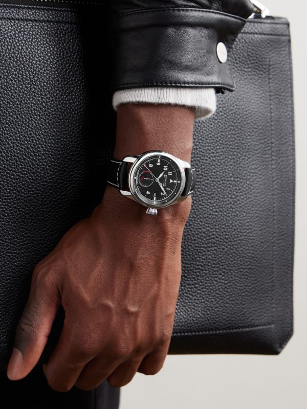 Fury Automatic 40mm Stainless Steel and Leather Watch, Ref. No. FURY-BK-SS-R-S - OU Fury Automatic 40mm Stainless Steel and Leather Watch, Ref. No. FURY-BK-SS-R-S - OU
