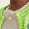 Mushroom Large Gold Pendant Necklace - FR Mushroom Large Gold Pendant Necklace - FR