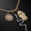 Elephant Small Gold, Silver and Diamond Necklace - CU