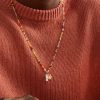 Skateboard Gold Diamond Beaded Necklace - FR