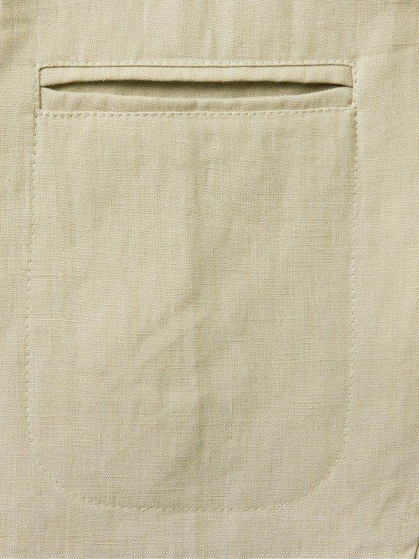 Unstructured Double-Breasted Washed-Linen Blazer - E2 Unstructured Double-Breasted Washed-Linen Blazer - E2